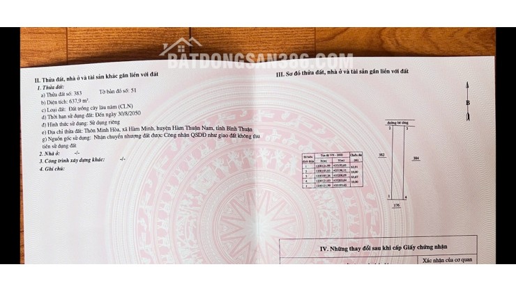 HOT HOT - CẦN BÁN 3 LÔ ĐẤT  TẠI xã hàm minh, huyện Hàm Thuận Nam, tỉnh Bình Thuận