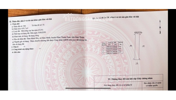 HOT HOT - CẦN BÁN 3 LÔ ĐẤT  TẠI xã hàm minh, huyện Hàm Thuận Nam, tỉnh Bình Thuận