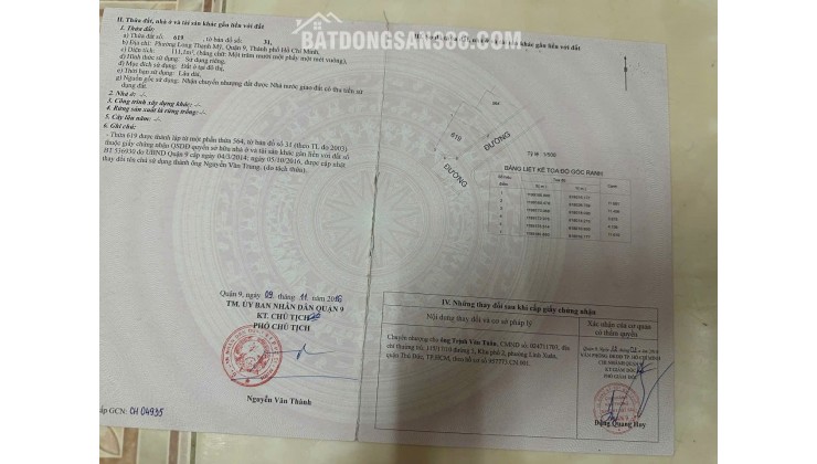 ĐẤT ĐẸP  - GIÁ ĐẦU TƯ –CẦN BÁN NHANH  2 LÔ ĐẤT TẠI Phường Long Thạnh Mỹ (Q. 9 cũ), TP. Thủ Đức, HCM