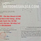 ĐẤT ĐẸP - GIÁ TỐT - Cần Bán Nhanh Lô Đất Vị Trí Đắc Địa Tại xã Đại Thành, huyện Quốc Oai, Hà Nội