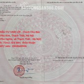 VỊ TRÍ ĐẸP - ĐẦU TƯ SINH LỜI - Chính Chủ Bán Đất Xã Phú Kim, Thạch Thất, Hà Nội
