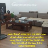 HOT CĂN HỘ VIEW ĐẸP- GIÁ TỐT Chính chủ cần bán nhanh căn 2 ngủ tầng trung, Tòa CT2B KĐTTân Tây Đô, HN