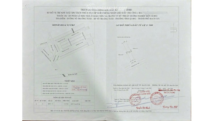 Bán đất khu giáo viên trường Hướng Nghiệp - đường Võ Trường Toản (P Vĩnh Quang cũ, P Rạch Giá, An Giang)