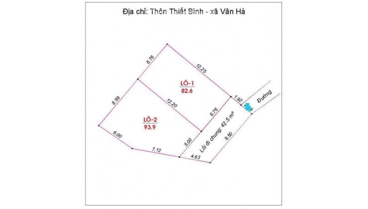2 lô Thiết Bình - Vân Hà - Đông Anh