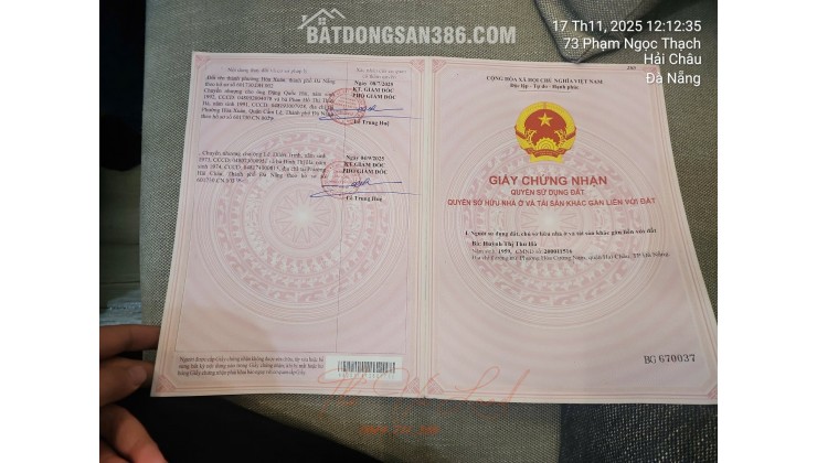 Chủ cần tiền ra nhanh.
Đường 10,5m. Võ Văn Ngân giá 5,950 tỷ- hoà xuân
Lh: 0843.222222 chính chủ