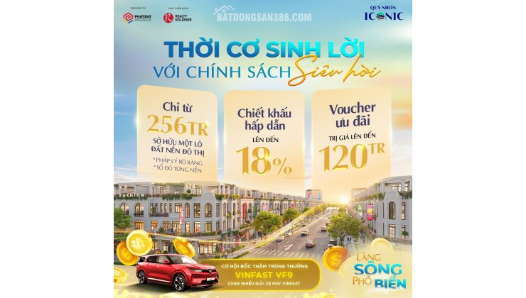 Chỉ từ 229 triệu đồng, đầu tư, sở hữu đất có sổ tại Quy Nhơn Iconic