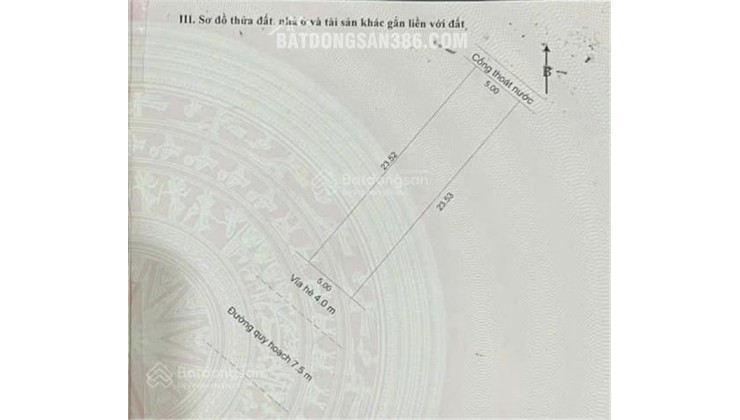 Bán đất thổ cư Lê Thương, Hòa Hiệp Nam, Liên Chiểu, Đà Nẵng. 117m2, 5x23m, giá 4.45  tỷ, sổ đỏ, hướng Tây Nam. LH: 0877661879