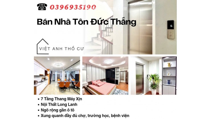 Bán nhà Phố Tôn Đức Thắng, 40m2 Thang Máy Xịn, Nội Thất Long Lanh, Giá: 13.6 Tỷ, Lh: 0396935190.