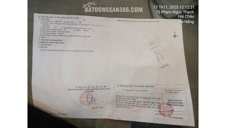 Chủ cần tiền ra nhanh.
Đường 10,5m. Võ Văn Ngân giá 5,950 tỷ- hoà xuân
Lh: 0843.222222 chính chủ