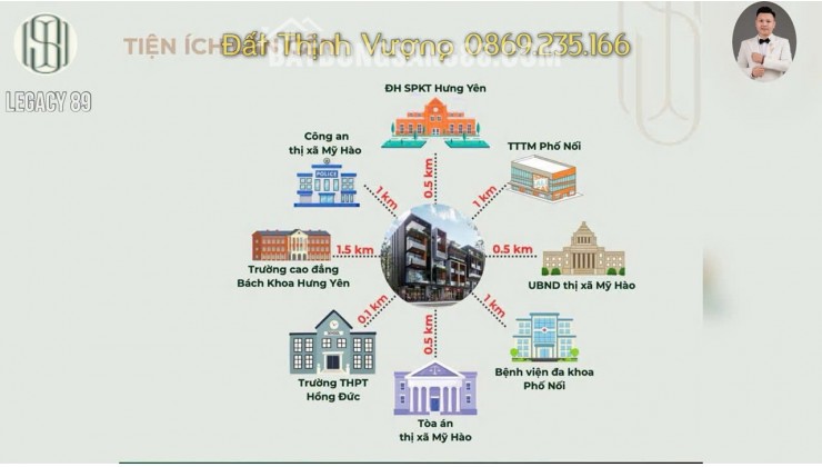 Nhận booking LEGACY 89 ( CĐT Hưng Hải ) địa chỉ Đắc Địa Nhất Phường Mỹ Hào, Hưng Yên