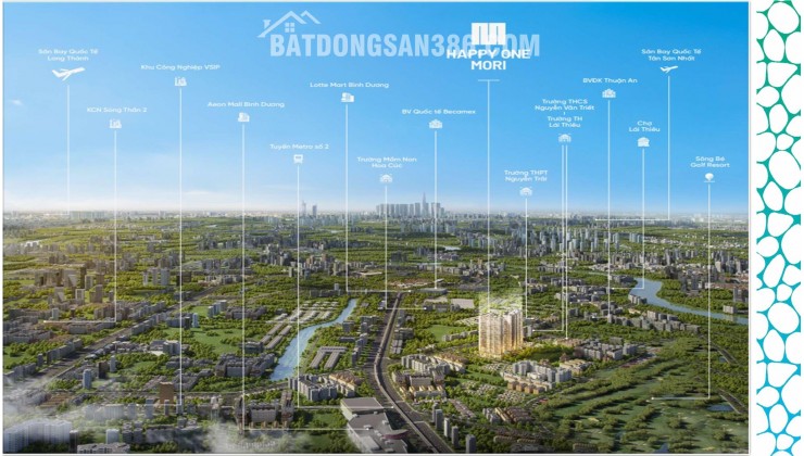 Chính thức booking Happy One Mori chỉ với 25tr cơ hội sở hữu ngay căn hộ canh Metro số 2 Hồ Chí Minh