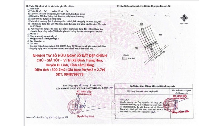 NHANH TAY SỞ HỮU NGAY LÔ ĐẤT ĐẸP CHÍNH CHỦ - GIÁ TỐT -  Vị Trí Huyện Di Linh, Tỉnh Lâm Đồng