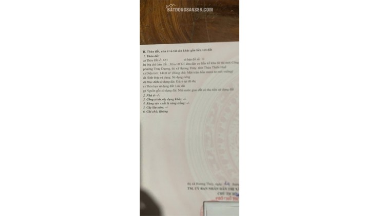 HOT HOT - CẦN BÁN LÔ ĐẤT CIC8 TẠI CIC8, phường Thanh Thuỷ, Thành phố Huế.