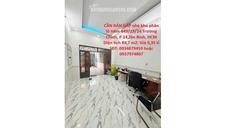 CẦN BÁN GẤP nhà khu phân lô phường 14, Tân Bình, Hồ Chí Minh