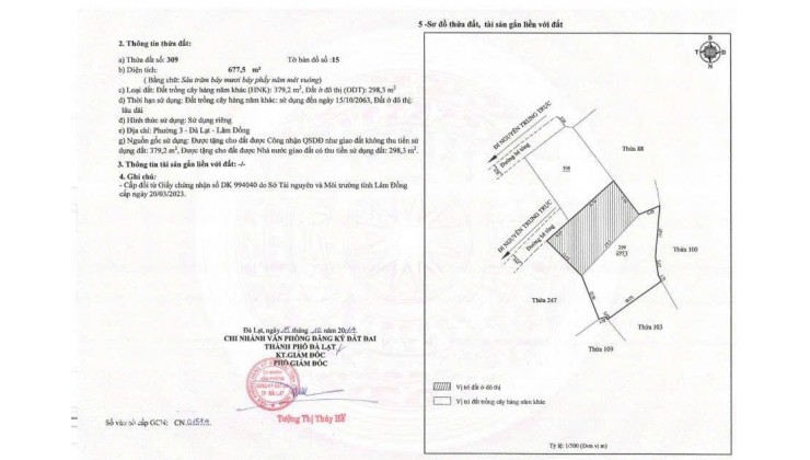 ĐẦU TƯ SINH LỜI - Chính Chủ Bán Đất Vị Trí Đắc Địa Tại Đường Nguyễn Trung Trực, Phường 3(cũ), Đà Lạt