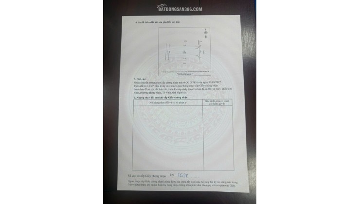 Cần bán lô 125m2 đất mặt đường Yên Vinh – phường Hưng Phúc