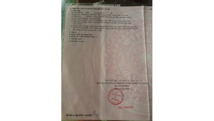 Đất Tây Ninh giá tốt