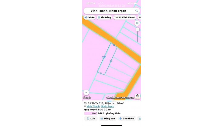 ĐẤT ĐẸP - GIÁ TỐT - Bán GẤP Lô Đất Tiềm Năng Tại Vĩnh Thanh, Nhơn Trạch, Đồng Nai