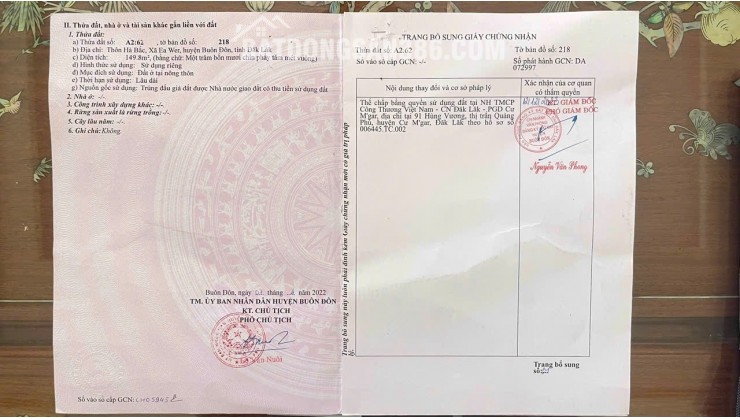 LÔ ĐẤT ĐẸP- GIÁ TỐT chính chủ cần bán nhanh lô đất tiềm năng tại Trung Tâm Huyện Buôn Đôn Cũ