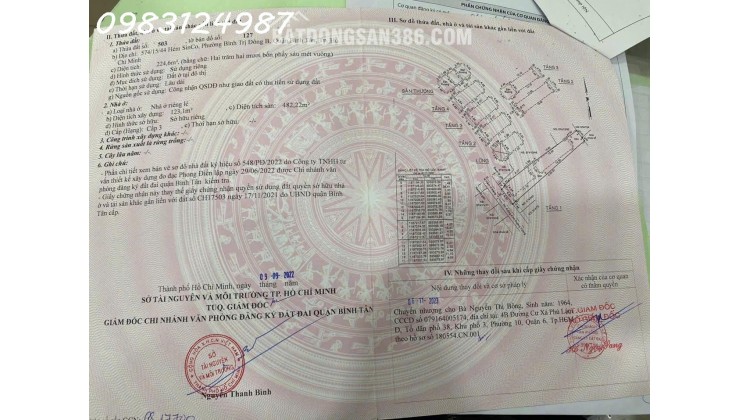 Chính chủ cần bán gấp lô đất và tài sản trên đất - Pháp lý hoàn chỉnh - Bình Trị Đông B, Bình Tân