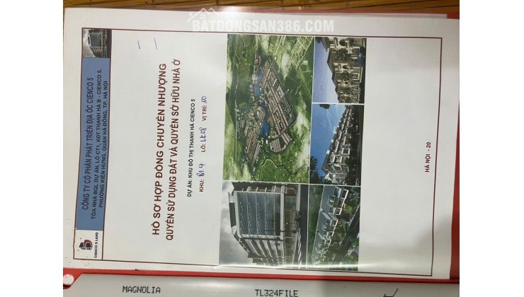 BÁN ĐẤT DỰ ÁN THANH HÀ, HÀ NỘI.