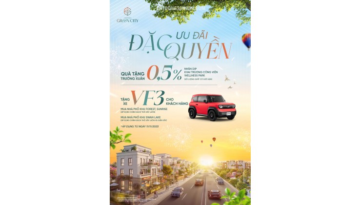 CHỈ 5 TỶ SỞ HỮU NHÀ 4 TẦNG 75M2 + XE Ô TÔ VF3 ! HÀNG F1 CHIẾT KHẤU ĐẾN 12%. LH:0931024399