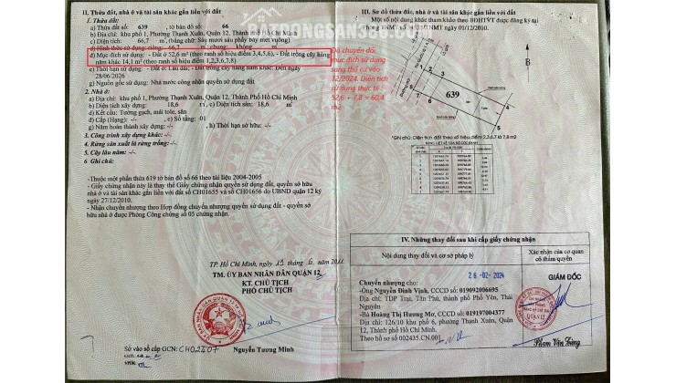 ĐẤT CHÍNH CHỦ - SỔ HỒNG RIÊNG Hẻm 31, Thạnh Xuân 14, Phường Thạnh Xuân, Quận 12, HCM