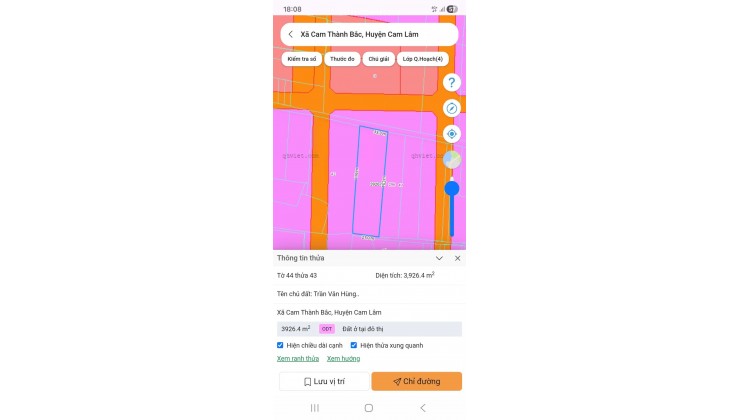 SIÊU PHẨM ĐẤT THỔ CƯ Xã Cam Thành Bắc, Cam Lâm, Khánh Hòa