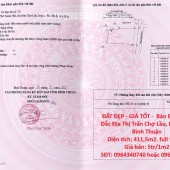 ĐẤT ĐẸP - GIÁ TỐT -  Bán Đất Vị Trí Đắc Địa Thị Trấn Chợ Lầu, Bắc Bình, Bình Thuận