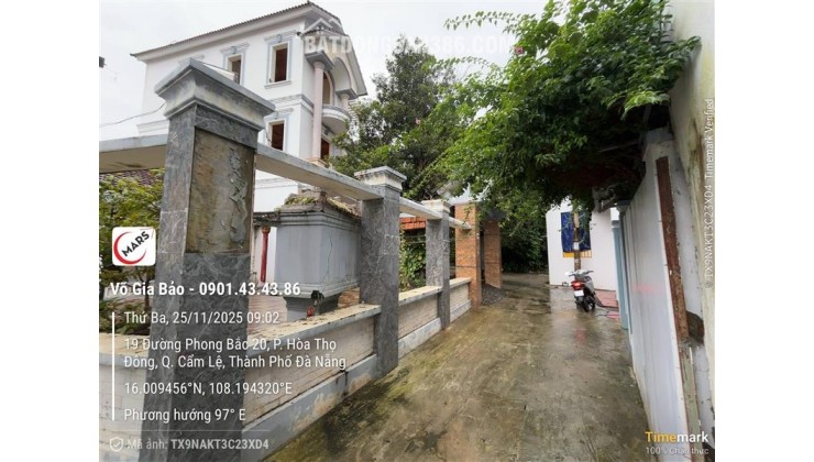 Chính chủ cần bán 350m2 đất kiệt Phong Bắc 20, Cẩm Lệ, Đà Nẵng