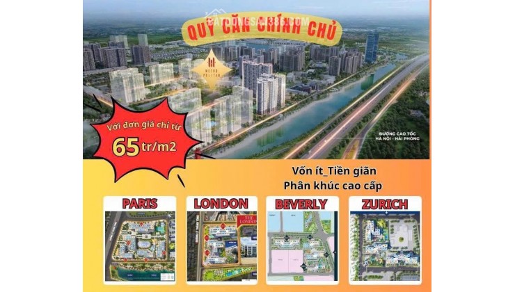 Quỹ căn RẺ nhất Metropolitan - Vinhomes Ocean Park