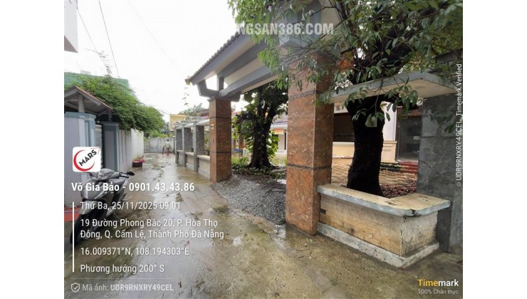 Chính chủ cần bán 350m2 đất kiệt Phong Bắc 20, Cẩm Lệ, Đà Nẵng