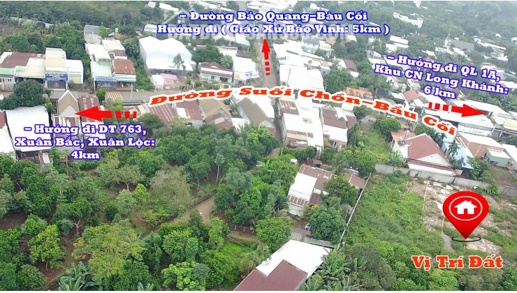 200 m² Đất Thổ Cư Ngay Chợ Bầu Cối P Bảo Vinh, ĐN, giá chỉ 4,9tr/m vuông