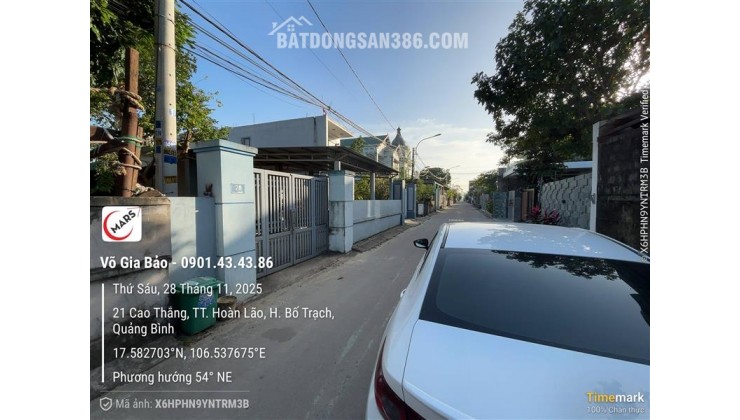 Bán nhà phố Cao Thắng,TK12, TT Hoàn Lão, Bố Trạch, Quảng Bình.