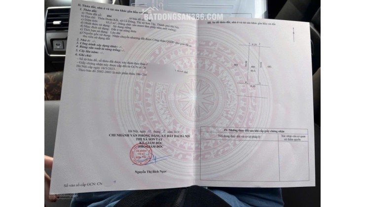 Bán 65.5m2 đất QL21 ngã tư trường Lục Quân, đối diện cổng chợ Huyện