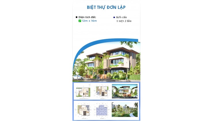 Độc nhất 1 nền biệt thự 10x16m mặt tiền 12m, full thổ full sổ: 3 tỷ 2(VAT). Vũ 0823900266