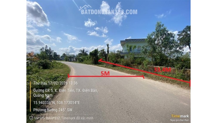 Bán đất thôn 2 Thái Sơn, phường Điện Bàn Bắc, TP Đà Nẵng.