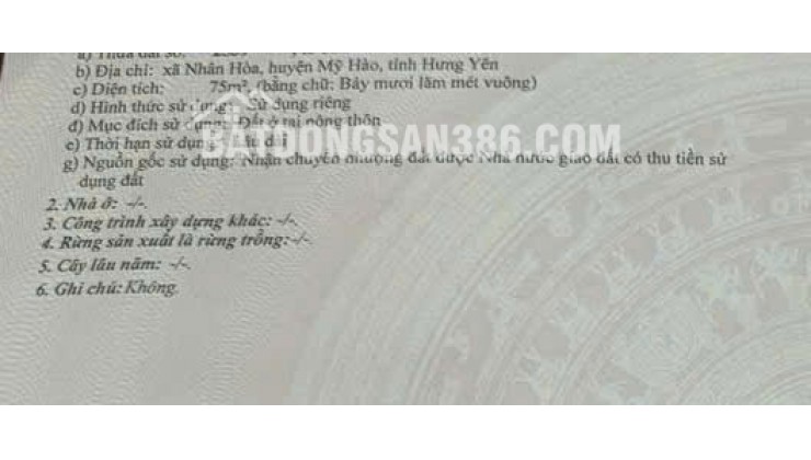 Bán Nhà khu Phúc Thành 1 Cạnh chợ bao bì Mỹ Hào