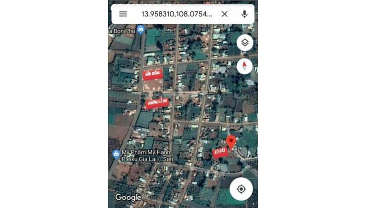 Bán đất 250m2 (100m2đất ở) 580tr ở thành phố PleiKu- Gia Lai