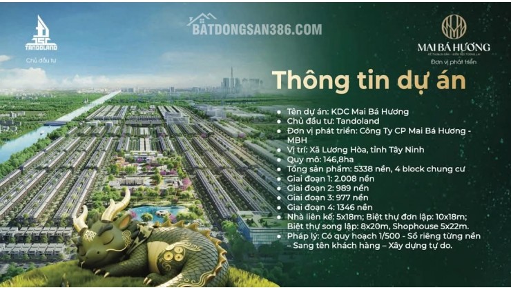 Booking đất dự án Mai Bá Hương Dragon Edern giá tốt nhất lô đẹp