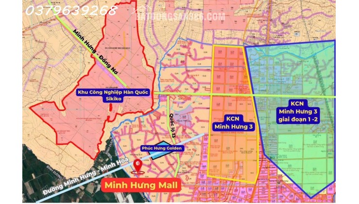 BÁN ĐẤT GIÁ RẺ-  CÓ THỔ CƯ- SỔ SẴN- GẦN KCN MINH HƯNG- GIÁ CHỈ TỪ 595TR