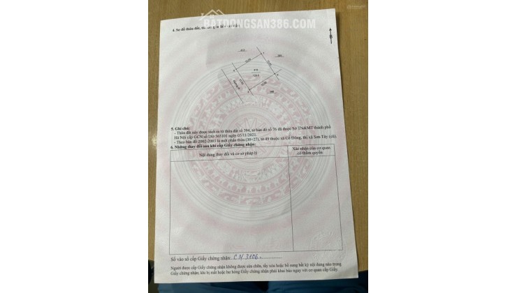 Chính chủ bán đất 120m2 Cổ Đông - Sơn Tây, ngay sát hồ Đồng Mô