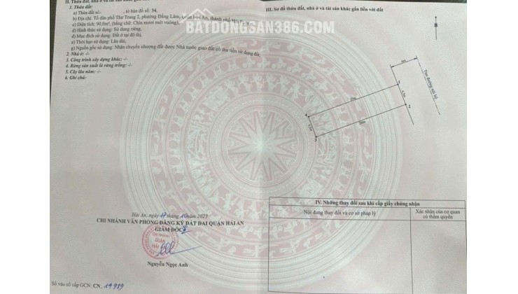 Nhà phân lô 193 Văn Cao - Thư Trung , 90m 4 tầng, giá 8.3 tỉ