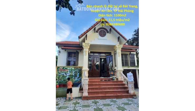 LÔ ĐẤT ĐẸP- ĐẦU TƯ LÀ SINH LỜI chính chủ cần bán nhanh lô đất tại huyện An Lão, TP Hải Phòng