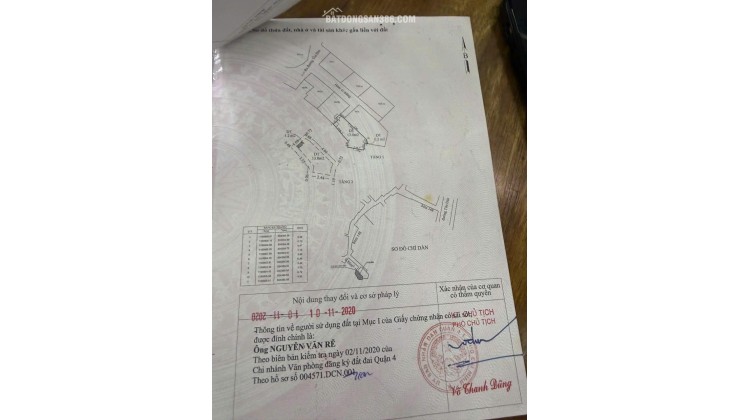 Nhà Quận 4 DTSD40m2 giá 1,590 tỷ Sổ Hồng