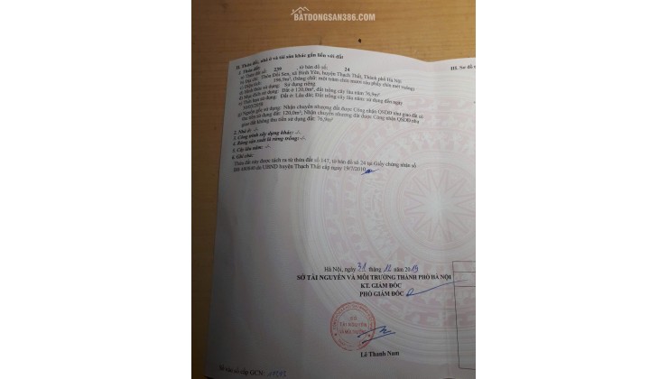 Chính Chủ Bán Nhanh Đất Siêu Đẹp Trục Chính Thôn Đồi Sen Xã Bình Yên, Thạch Thất, Hà Nội