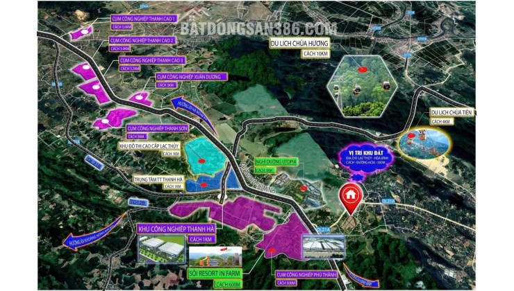 KHU ĐẤT VỚI ĐIỂM NHẤN VỊ TRÍ NẰM SÁT CÁC RESORT VÀ CCN LỚN TRỌNG ĐIỂM TẠI PHÚ THÀNH