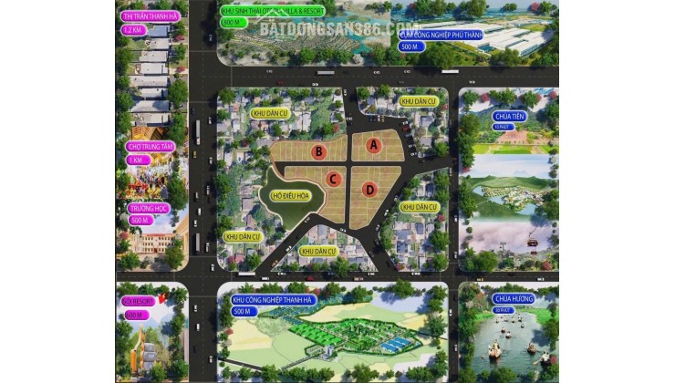 KHU ĐẤT VỚI ĐIỂM NHẤN VỊ TRÍ NẰM SÁT CÁC RESORT VÀ CCN LỚN TRỌNG ĐIỂM TẠI PHÚ THÀNH