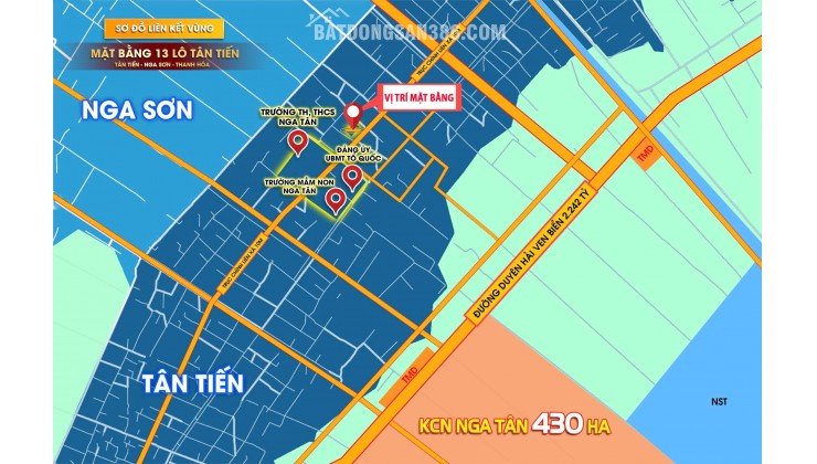 NHỈNH 300TR CÓ NGAY LÔ ĐẤT TRUNG TÂM NGA SƠN - VỊ TRÍ KIM CƯƠNG - SẴN SỔ