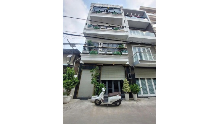 GIẢM SHOCK CÒN 9.9 TỶ -Hẻm ÔTô 8M_5 tầng+ST-4PN Ngang Hiếm 5.5m_Nhà Cực Đẹp Giáp Q10